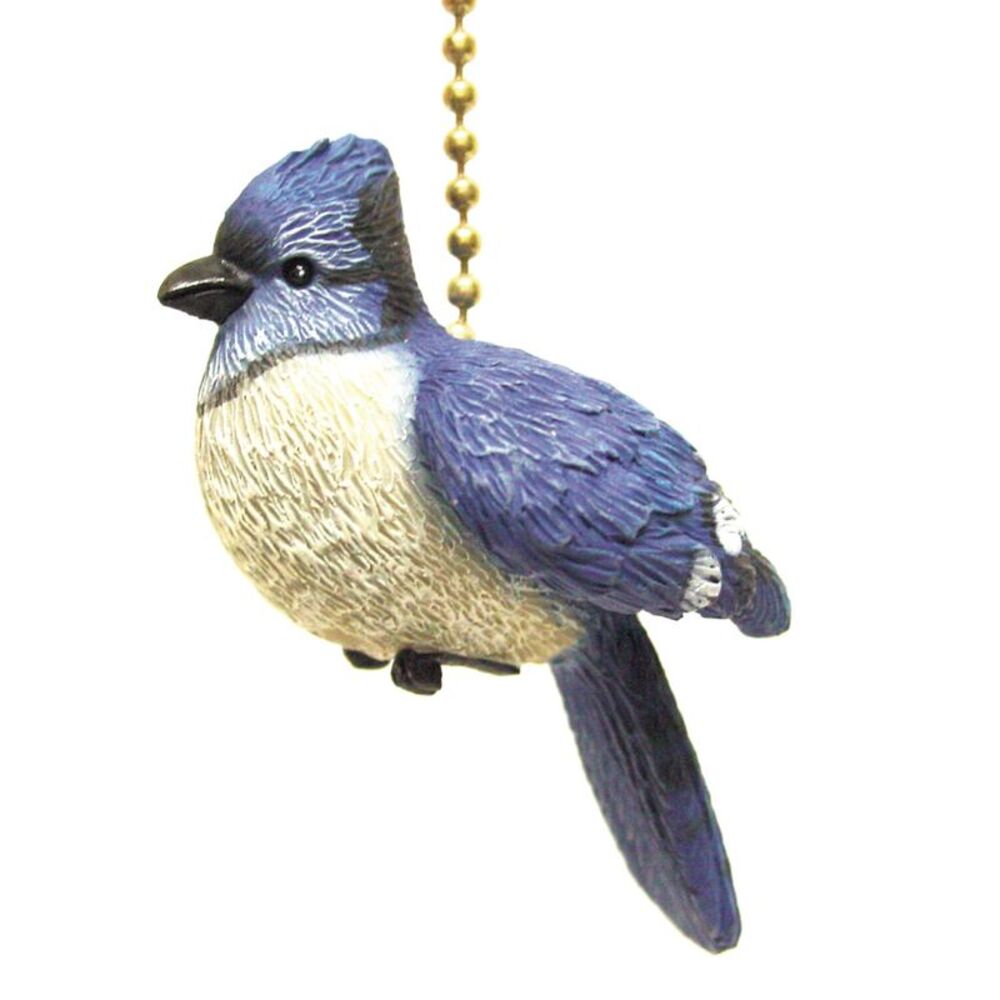 Red Cardinal and Blue Jay Backyard Birds Ceiling Fan or Light Pulls Set of 2 - Picture 3 of 6
